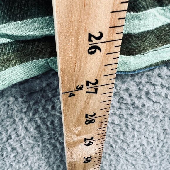 Live Let One World Women Tunic Top Large‎ Green Black Embellish 3/4 Sleeve Shirt - Picture 9 of 10